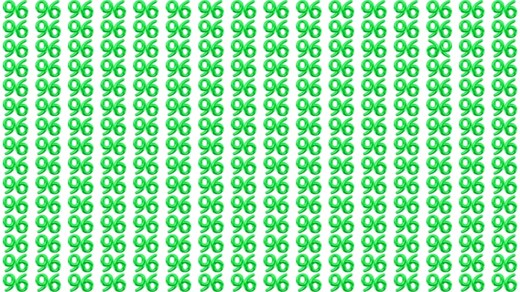 ऑप्टिकल भ्रम: तुम्ही फक्त 8 सेकंदात उलटा 96 शोधू शकता? |