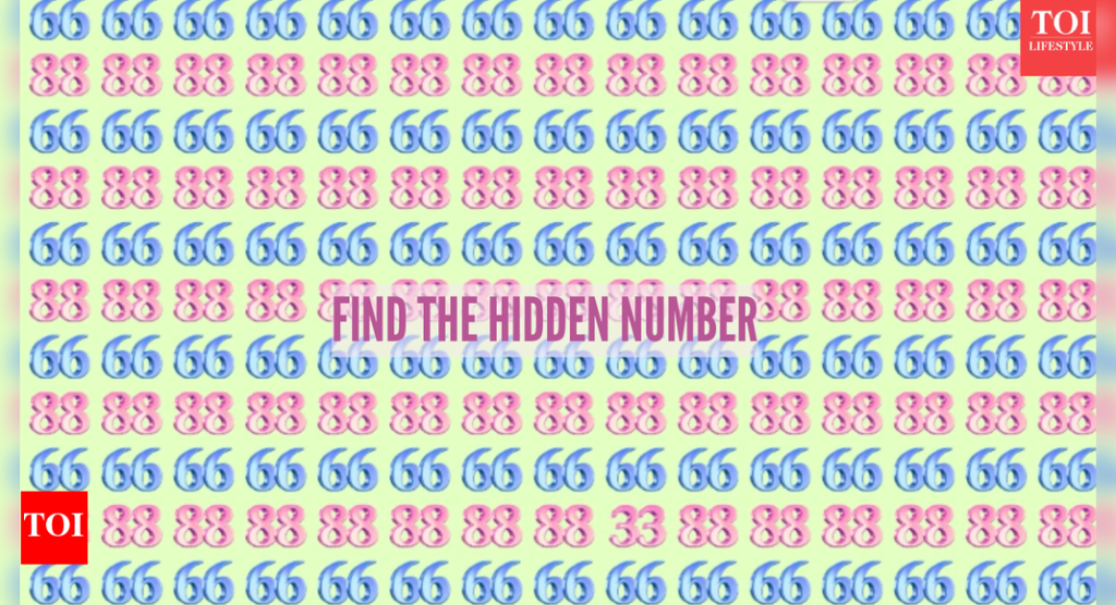 ऑप्टिकल इल्युजन चॅलेंज: तुम्ही ७ सेकंदात ६६ आणि ८८ मध्ये लपलेले ३३ शोधू शकता का?