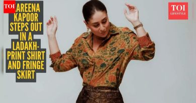 करीना कपूरचा लडाख-प्रेरित मुद्रित सिल्क शर्ट आणि नाट्यमय फ्रिंज स्कर्ट हे 2025 च्या फॅशन प्लॉट ट्विस्ट आहेत