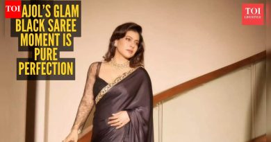 काजोलच्या काळ्या साडीच्या लूकने इंटरनेटवर धुमाकूळ घातला आहे