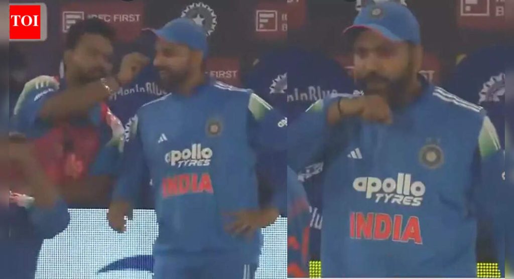 व्हायरल क्षण! ऋषभ पंतच्या डोळ्यावर डाग पडल्यानंतर रोहित शर्माने इच्छा व्यक्त केली – पहा
