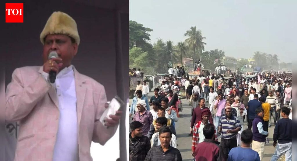 TMC निलंबित आमदार हुमायून कबीर यांनी ‘बाबरी मशिदी’ची पायाभरणी केली.
