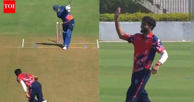 नितीशकुमार रेड्डी यांचा SMAT मध्ये हॅट्ट्रिकचा दावा; आरसीबीच्या कर्णधाराला डिसमिस – पहा