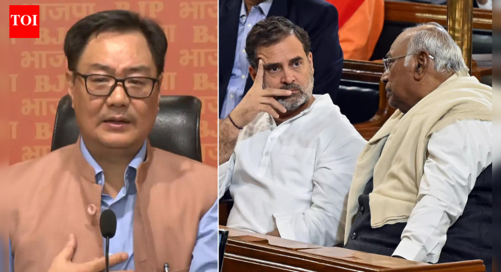 ‘एनडीएने कधीही कोणाला मारण्याचे बोलले नाही’: किरेन रिजिजू यांनी काँग्रेसच्या रॅलीत पंतप्रधान मोदीविरोधी घोषणांवरून राहुल गांधींवर टीका केली; माफी मागतो