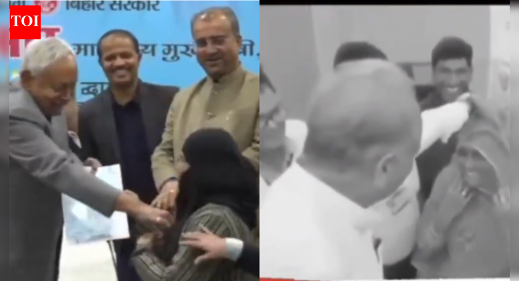 Nitish Kumar hijab video row: अशोक गेहलोतच्या व्हिडीओवरून भाजपने विरोध केला; काँग्रेसवर प्रहार