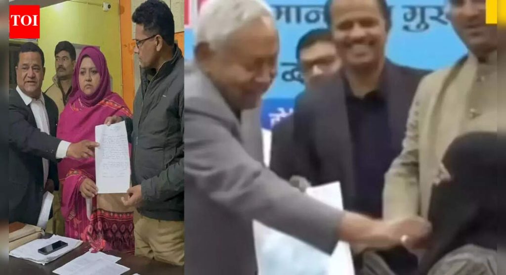 नितीश कुमार हिजाब व्हिडिओ पंक्ती: बिहारचे मुख्यमंत्री, यूपी मंत्री संजय निषाद यांच्या विरोधात सपा नेत्याची तक्रार; कठोर कारवाईची मागणी