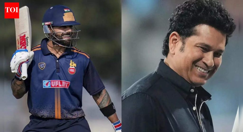 देशांतर्गत पुनरागमन करताना विराट कोहलीने सचिन तेंडुलकरला मागे टाकले, विजय हजारे ट्रॉफीच्या सलामीच्या सामन्यात 131 धावा करून दिल्लीला वाचवले