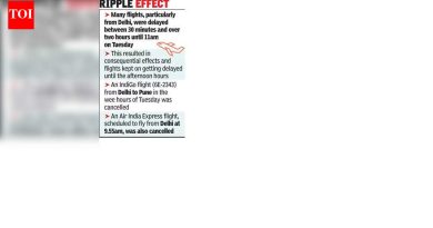 दिल्लीतील धुक्यामुळे विमानांच्या हालचालींवर परिणाम, दोन रद्द