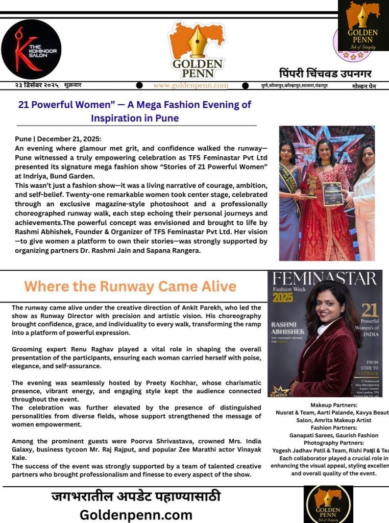 Runway of Strength: “21 Powerful Women” Inspires Pune with Style and Substance