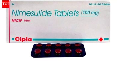 आरोग्याच्या धोक्याचे कारण देत सरकारने उच्च डोस असलेल्या नायमसुलाइड पेनकिलर गोळ्यांवर बंदी घातली आहे