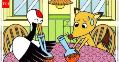 ऑप्टिकल भ्रम: हे दोन प्राणी बबल चहाचा आनंद घेत असताना तुम्हाला या चित्रात लपलेली पेन्सिल सापडते का?