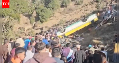 हिमाचल प्रदेश: सिरमौरमध्ये खाजगी बस टेकडीवरून खाली कोसळल्याने 8 जणांचा मृत्यू – व्हिडिओ | भारत बातम्या