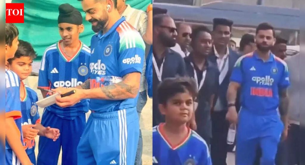 ‘मिनी व्हीके’! विराट कोहली त्याच्या बालपणीच्या दिसण्यासारखा भेटतो; चाहते जंगली होतात – पहा | क्रिकेट बातम्या