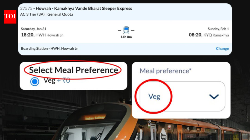 ‘आमच्या प्लेट्सचे पोलिसिंग’: वंदे भारत स्लीपरच्या फक्त शाकाहारी मेनूवर टीएमसीचा केंद्रावर हल्ला; सांस्कृतिक लादल्याचा आरोप | भारत बातम्या
