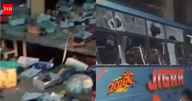 एमपीच्या उज्जैनजवळ हाणामारी: 11 बसेसची तोडफोड, दुकानांचे नुकसान | इंदूर बातम्या