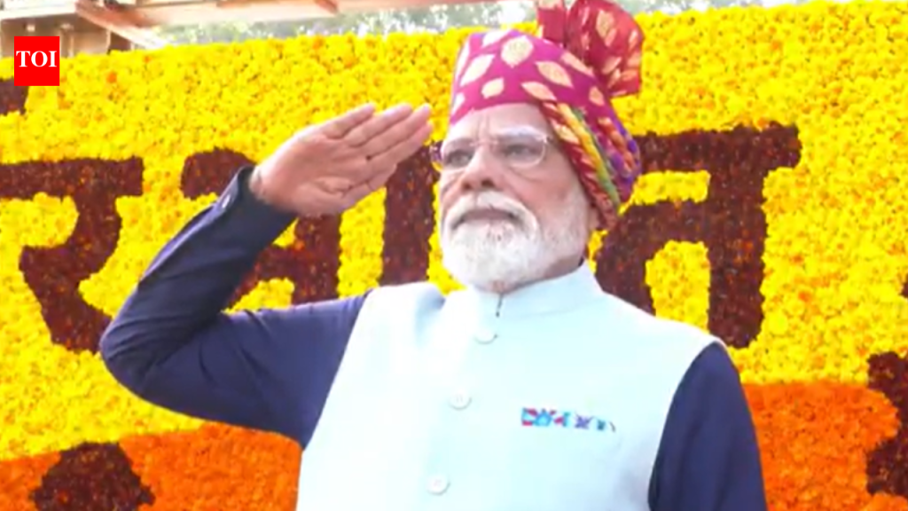 प्रजासत्ताक दिन 2026: PM मोदींनी लाल-पिवळा बांधेज सफा, राजस्थानच्या परंपरेला होकार दिला | भारत बातम्या