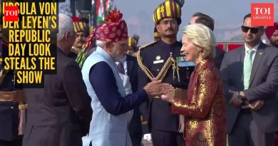 प्रजासत्ताक दिन 2026 मध्ये मुख्य अतिथी उर्सुला वॉन डेर लेन बनारसी सिल्क जॅकेटमध्ये थक्क झाली