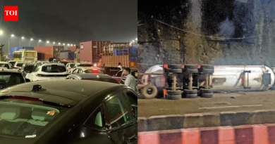 ७ तास आणि मोजणी: आडोशी बोगद्याजवळ गॅस टँकर उलटल्याने मुंबई-पुणे मार्गावरील वाहतूक ठप्प; हजारो अडकले