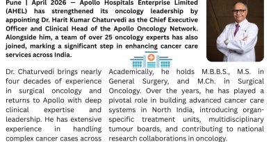 Apollo Hospitals Enterprise Limited Appoints Dr. Harit Kumar Chaturvedi as CEO of Oncology Network, Strengthens Team with 25 Experts